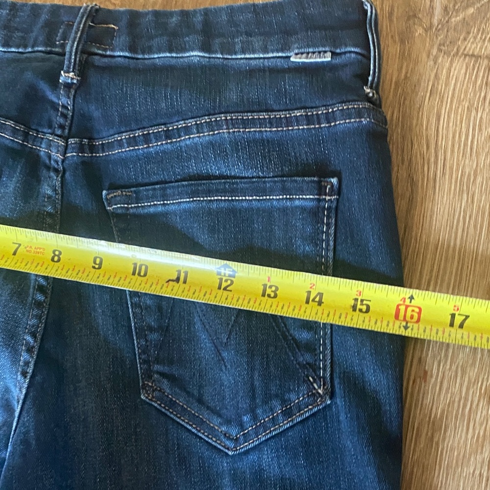 MOTHER Mother High Waisted Looker Ankle Looker Fray Night Owl Size 27 - Picture 12 of 14